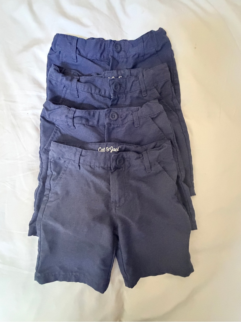 Cat & Jack Navy Blue 5T Shorts bulk 4-pack.